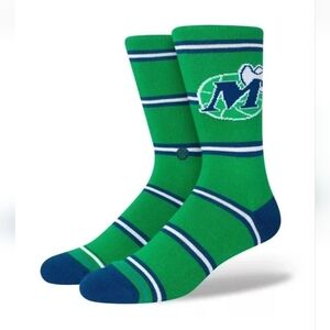 NWT Stance Dallas Mavericks NBA Hardwood Classics Crew Socks Large Men 9-13
